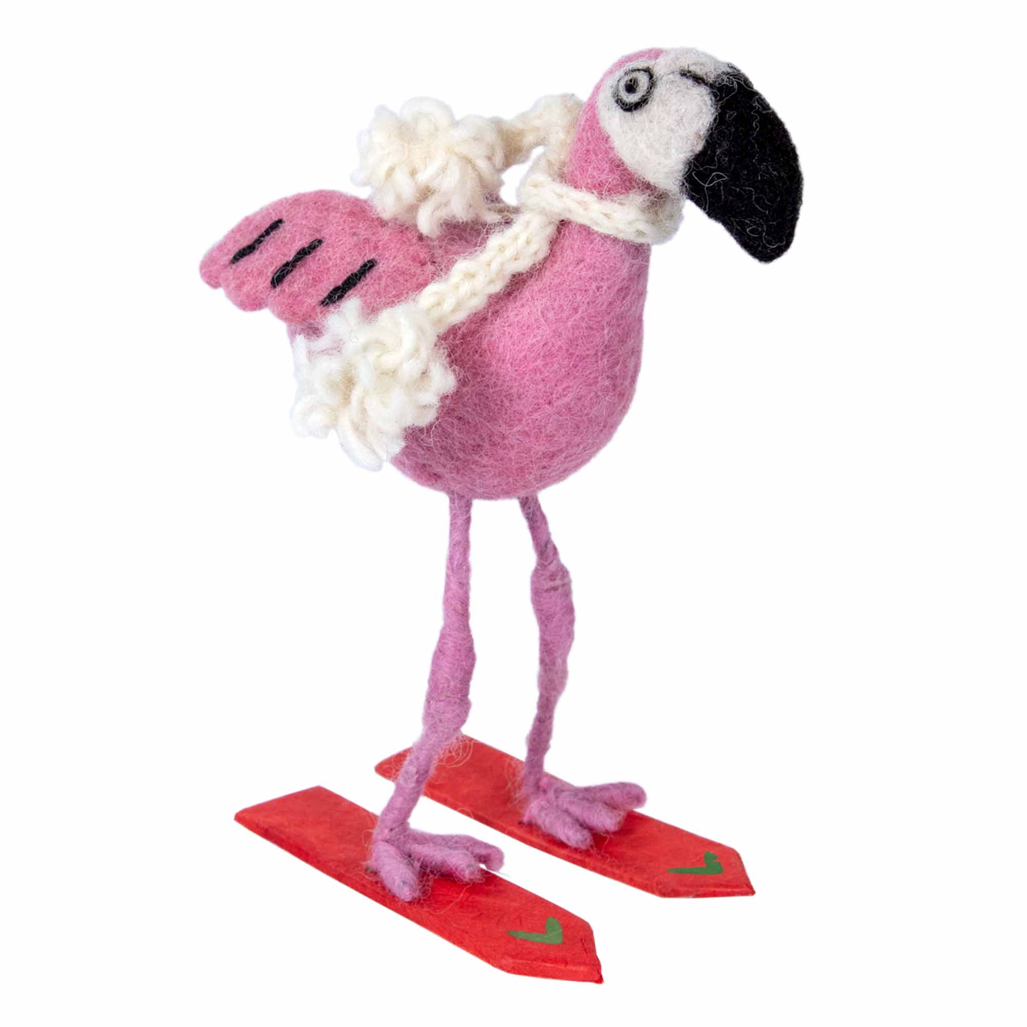 Ornament: Ski Flamingo