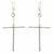 Sterling Silver Cross Drop Earrings