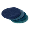 Handmade Felt Macaroon Coasters, Set of 4: Tidepool