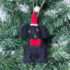 Black Labrador Santa Handmade Felt Ornament