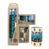 Hand-Painted Votive Candles, Boxed Set of 3 (Maji Design)