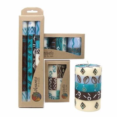 Hand-Painted Votive Candles, Boxed Set of 3 (Maji Design)