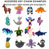 Full Set of Felt Keychains - 96 Pieces + FREE Display
