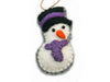 Christmas Snowman Felt Ornament, Purple