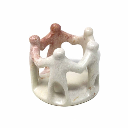 Circle of Friends Natural Soapstone Sculpture