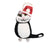 Black and White Tabby Santa Cat Felt Ornament