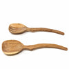 Olive Wood Serving Set, Curved Handle