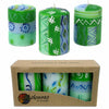 Hand-Painted Votive Candles, Boxed Set of 3 (Farih Design)