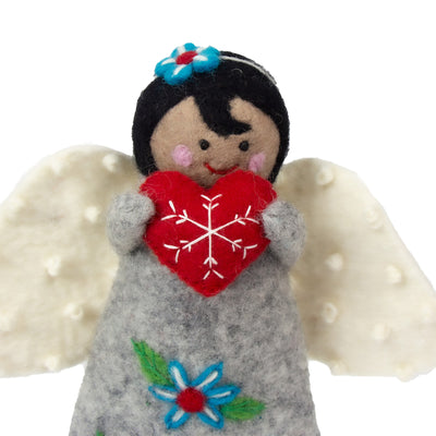 Christmas Tree Topper or Tabletop Decor, Angel Topper Turquoise - 11 inch Tall