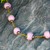 Haiti Clay Bead Short Necklace, Pink