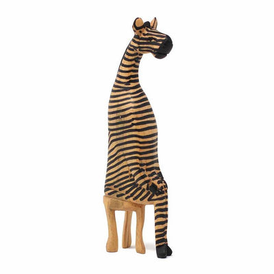 Mahogany Party Animal Zebra Sculpture