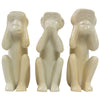 Soapstone Monkey See, Do, Hear Candlestick Holder Statues