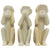 Soapstone Monkey See, Do, Hear Candlestick Holder Statues