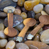 Petite Round Olive Wood Scoop, Set of 3