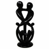 Single Soapstone Family Sculptures Black Finish - 10 inch