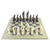 Soapstone Hand-Carved Chess Set - Safari Animal Pieces - Grey/Natural Stone