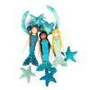 Blue  Multi-cultural Mermaid Felt Nursery Mobile