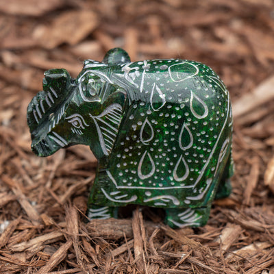 4-Pack - Soapstone Elephant Incense Holder