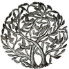 Double Tree of Life Haitian Metal Drum Wall Art, 24"
