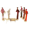 Colorful Banana Fiber Kenya Nativity Set with Box