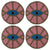 Pink Evil Eye Beaded Coasters, Set of 4