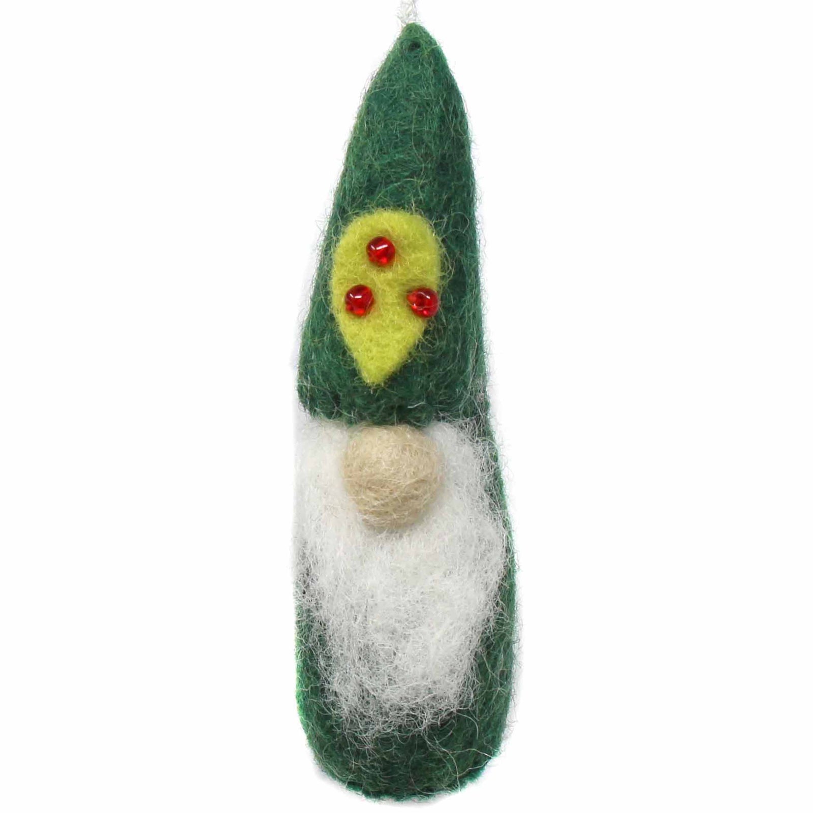 Green Christmas Gnome Felt Ornament