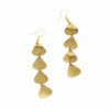 Geometric Tiered Brass Drop Earrings - Pack of 3