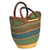 Bolga Tote, Mixed Colors with Leather Handle