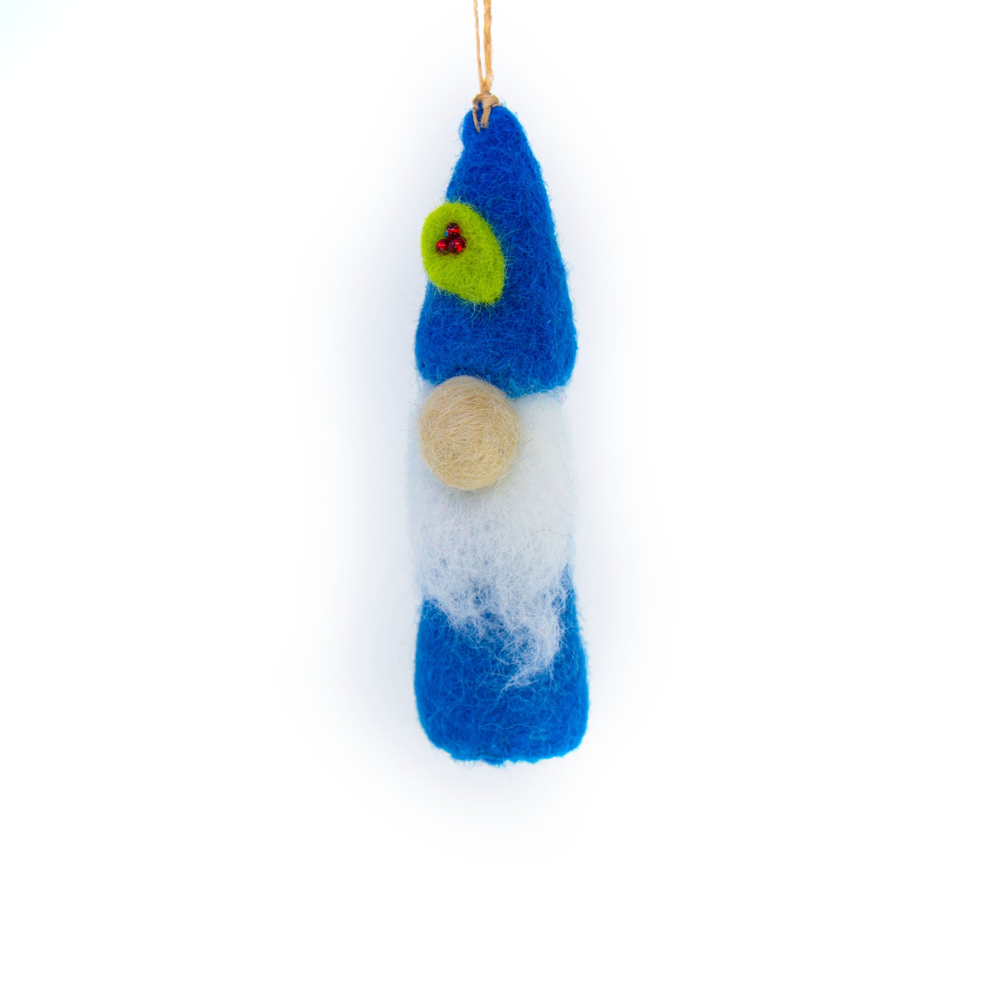 Blue Gnome Felt Ornament