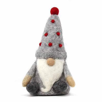 Handcrafted Felt Holiday Gnomes, Set of 3