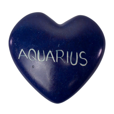 5-Pack - Soapstone Zodiac Hearts - Aquarius