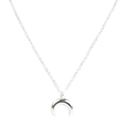 Bull Horn Choker Necklace, Silver Brass, PACK OF 3