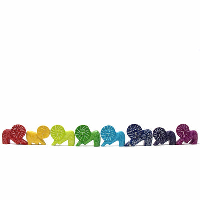 Single Soapstone Lions 3-inch