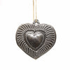 Radiant Heart Haitian Metal Drum Christmas Ornament, 2.5"