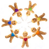 Rainbow Ginger Friend Collection, Set of 7 Handmade Felt Ornaments