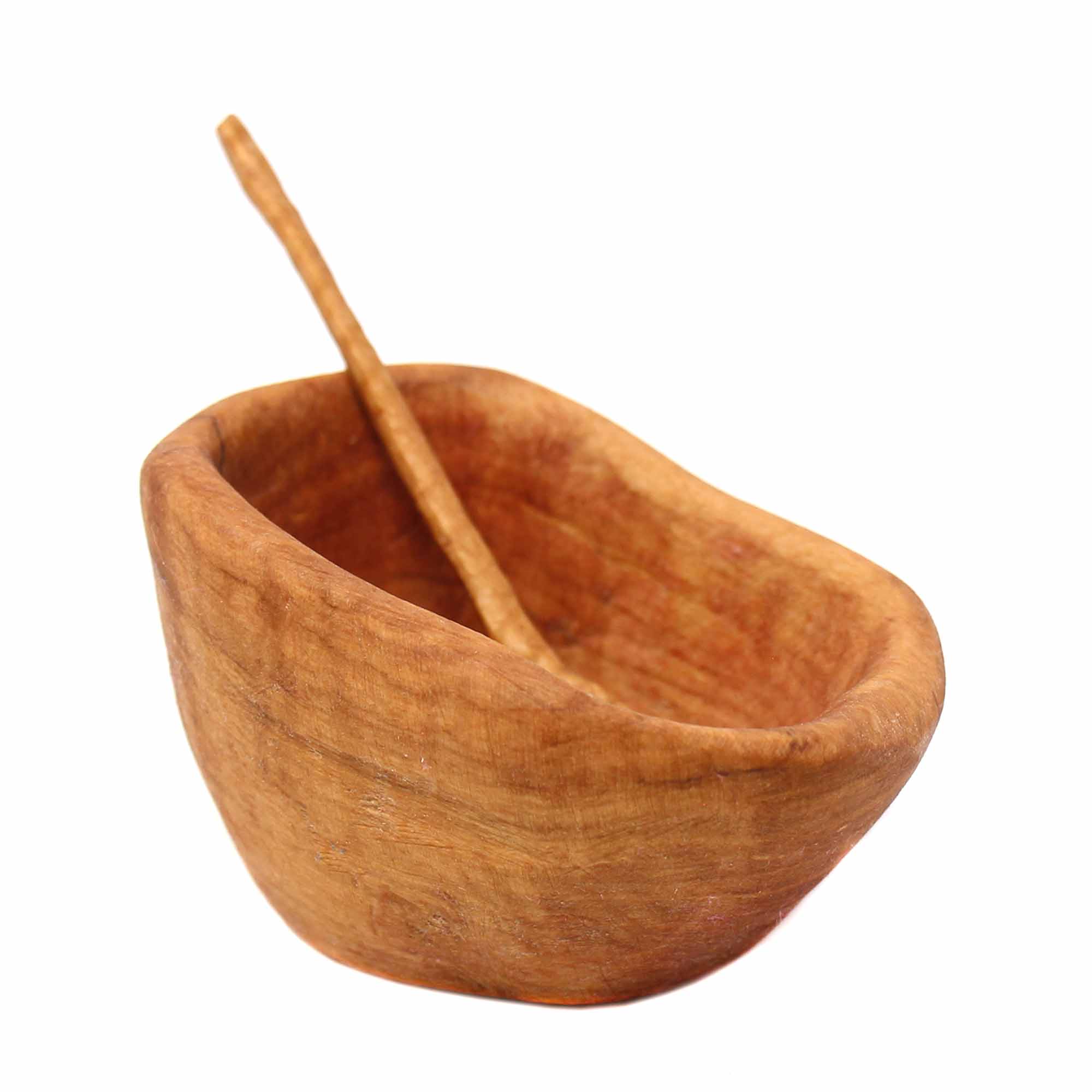 Reclaimed Olive Wood Salt Pot Salt or Herb Pinch Pot (No Handle)