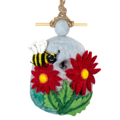 Wild Woolies Felt Birdhouse - Bumblebee