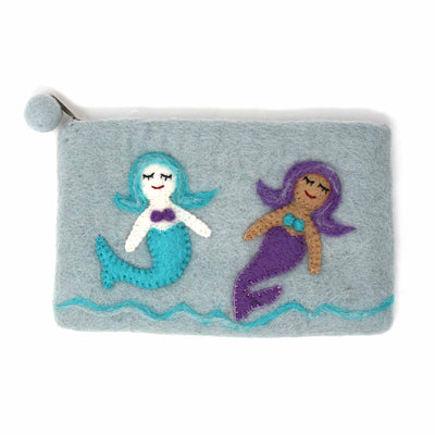 Mermaid Felt Zipper Pouch