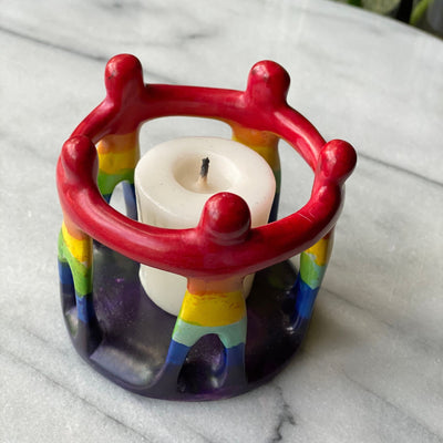 Circle of Friends Painted Sculpture - 3-3.5-inch - Rainbow