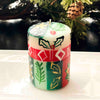 Christmas Hand-Painted Votive Candles, Boxed Set of 3 (Ukhisimusi Design)