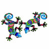 Colorful Gecko Haitian Metal Drum Christmas Ornament