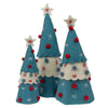 Christmas Tree Topper or Tabletop Decor, Set of 3 Turquoise