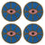 Blue Evil Eye Beaded Coasters, Set of 4