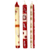 Christmas Hand-Painted Dinner Candles, Set of 3 (Kimeta Design)