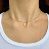 Necklace: 14k Gold Plated Leaf Pendant with Chain