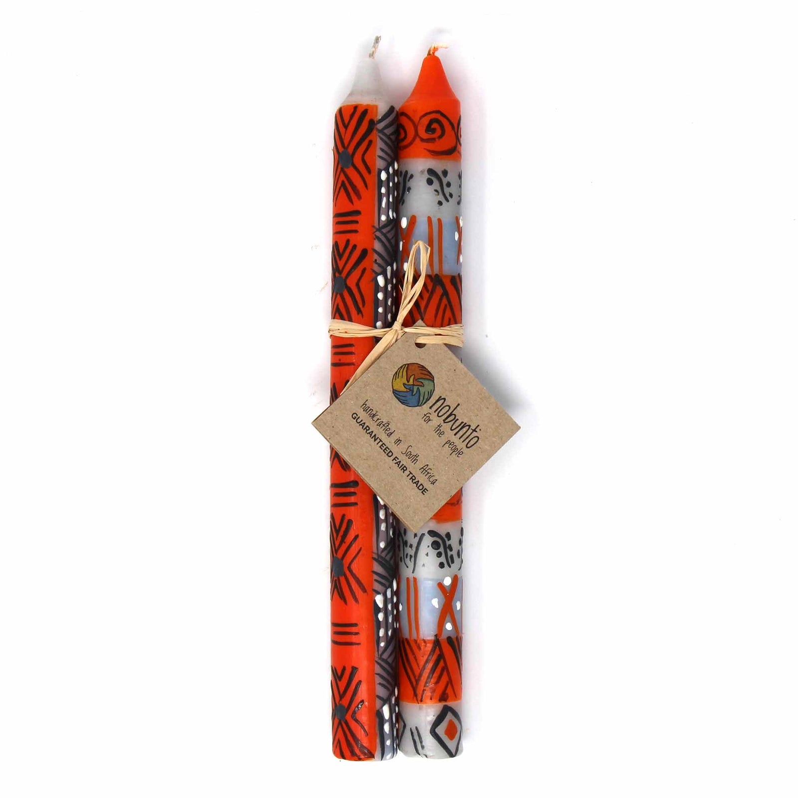 Hand-Painted Dinner Candles, Pair (Kukomo Design)