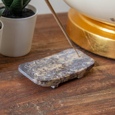 4-Pack - Soapstone Rectangle Incense Holder