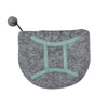 Hand Crafted Felt Pouch Zodiac, Gemini