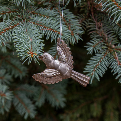 Dove Haitian Metal Drum Christmas Ornament (2.5" x 3")