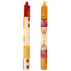 Christmas Hand-Painted Dinner Candles, Pair (Kimeta Design)